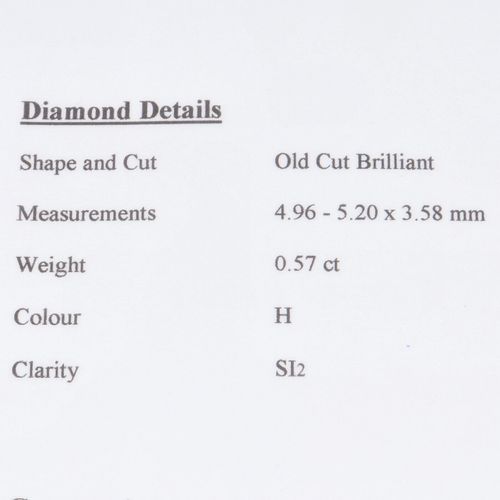 9K Gold Old Cut 1/2ct Diamond Ring image-6