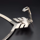 Mid 20th Century Articulated White Metal Necklace