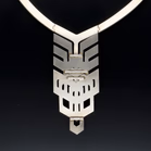 Mid 20th Century Articulated White Metal Necklace