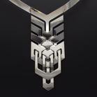 Mid 20th Century Articulated White Metal Necklace