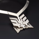 Mid 20th Century Articulated White Metal Necklace