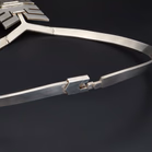 Mid 20th Century Articulated White Metal Necklace