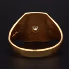 10 Carat Gold Diamond Set Masonic Ring