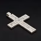 18k White Gold Diamond Cross Pendant
