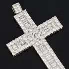 18k White Gold Diamond Cross Pendant