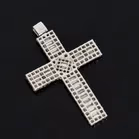 18k White Gold Diamond Cross Pendant