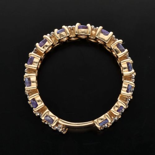 Vintage 14ct Gold Tanzanite and Diamond Ring image-6