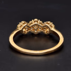 9ct Yellow Gold & Yellow Diamond Trilogy Ring