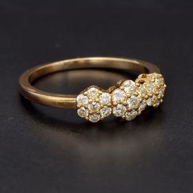 9ct Yellow Gold & Yellow Diamond Trilogy Ring