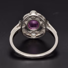 Platinum Pink Sapphire & Diamond Halo Ring